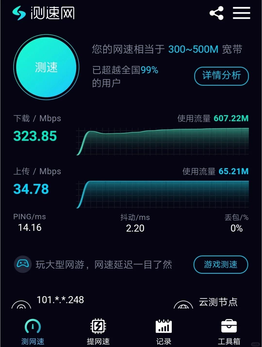 电脑电信60M的宽带网的下载速度是多少兆?