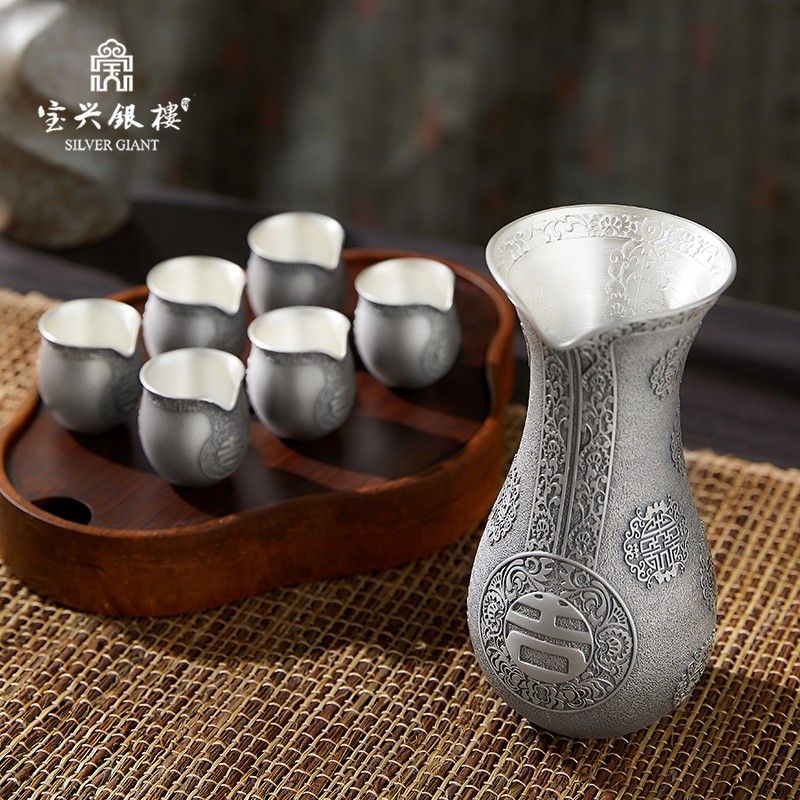 纯银酒壶,银酒壶,银酒具,银酒盅,银产品,银光酒具,银品
