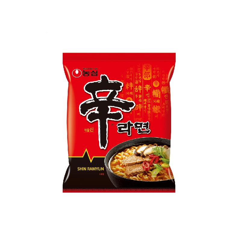 韩国进口方便面韩国拉面农心辛拉面120g*30袋/箱