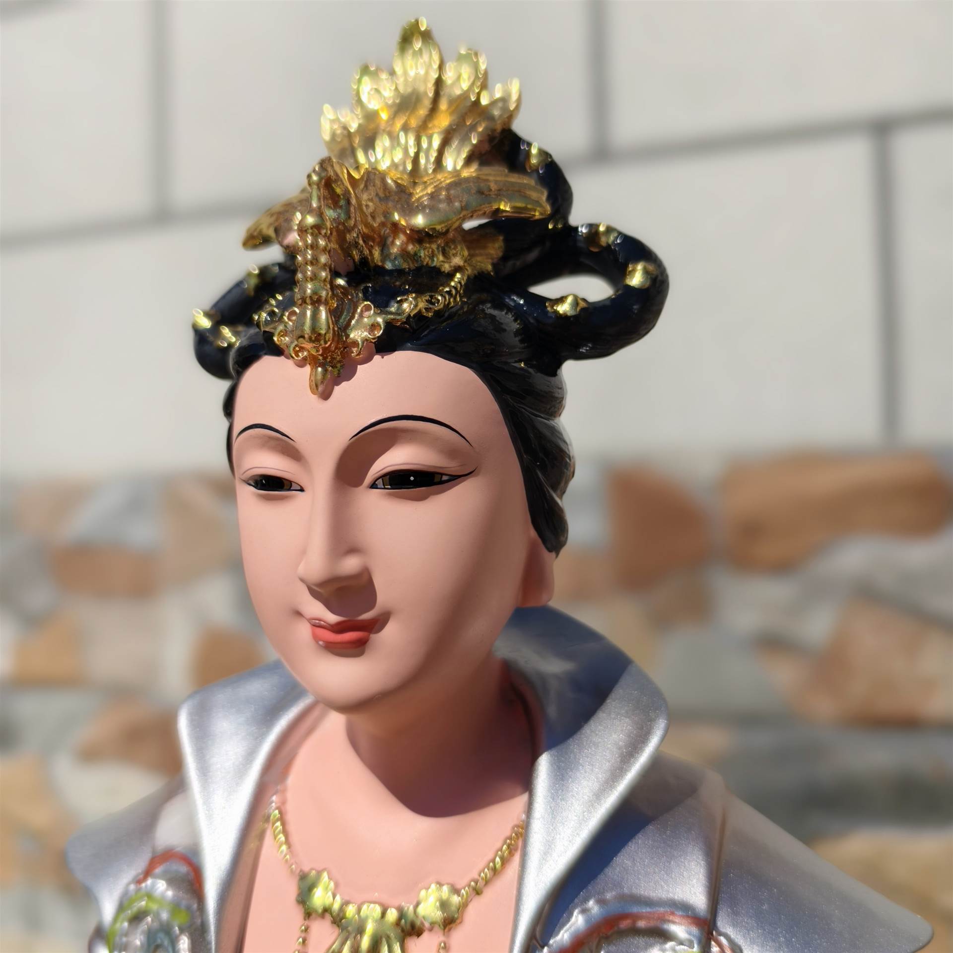 天母地母人母神像寺庙雕像皇母娘娘神像九龙圣母像