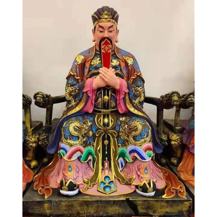 十殿阎王神像图片地府人物塑像大全十殿阎王之首阎罗王神像