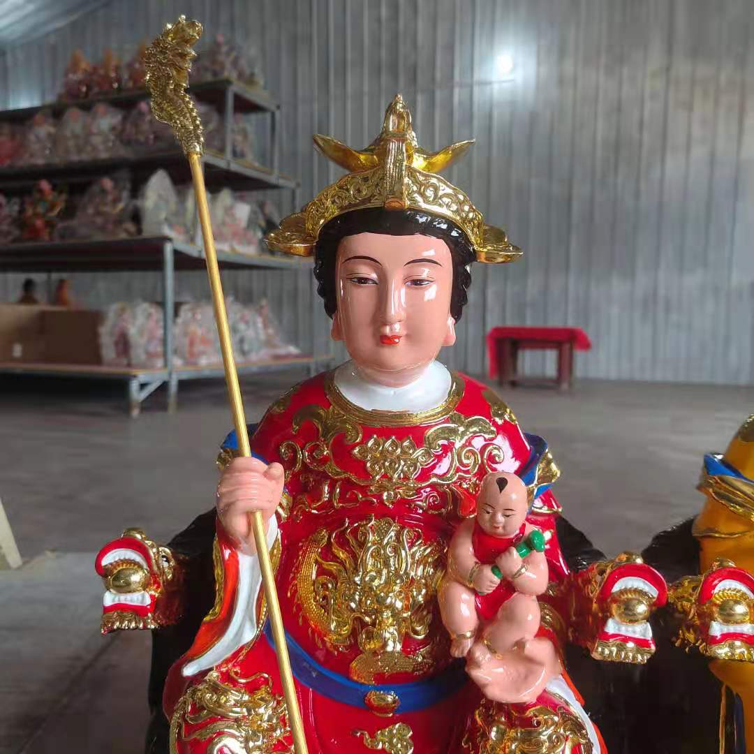 碧霞元君十二老母朝无生三姐妹神像道教三霄圣母神像视频
