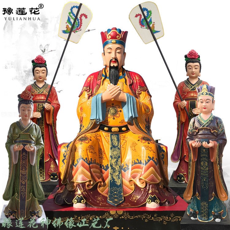 东华帝君神像、木公、青童君神像、东皇公、扶桑大帝佛像