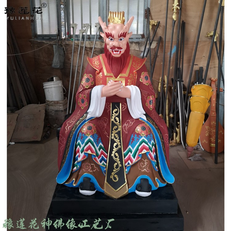 四海龙王塑像南海龙王神像黑龙爷神像雷神电母的故事