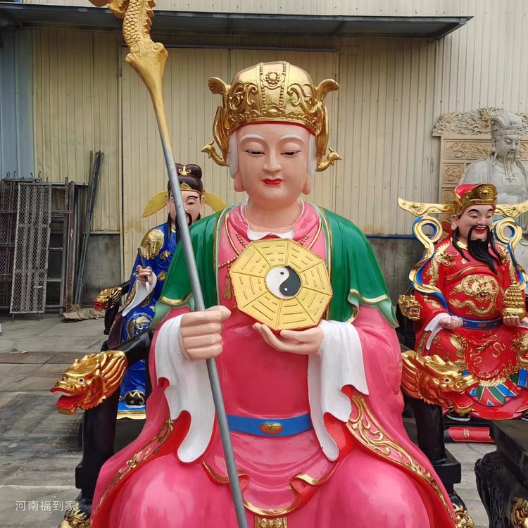 西王母娘娘神像16寸西山老母西圣老母树脂彩绘十二老母佛像定做视频