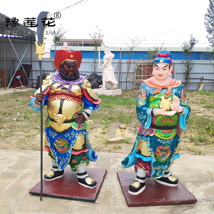 关公关平周仓神像关帝庙三人塑像图片玻璃钢塑像关二爷神像价格