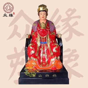 尧舜禹神像玻璃钢塑像帝尧夫人鹿仙女神像大型仙姑娘娘神像制作