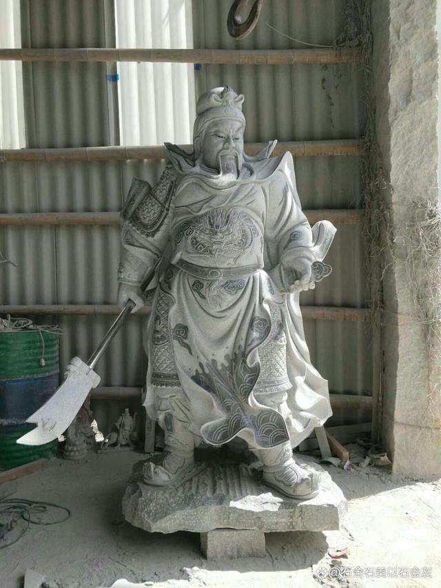 关帝庙供奉老关爷神像关羽关公雕像关平周仓王甫赵累塑像