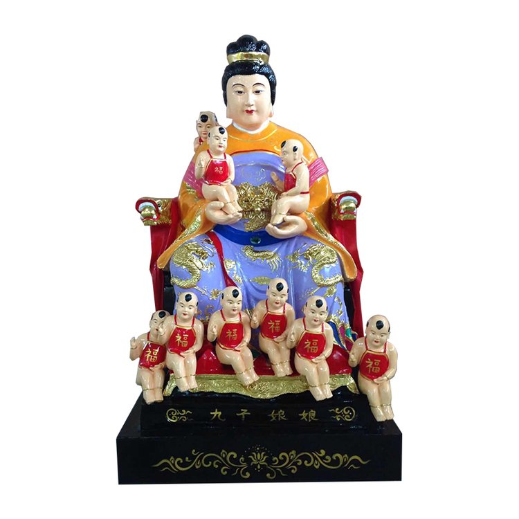 灵山老母神像眼光娘娘神像白玉奶奶寺庙供奉十二老母神像视频