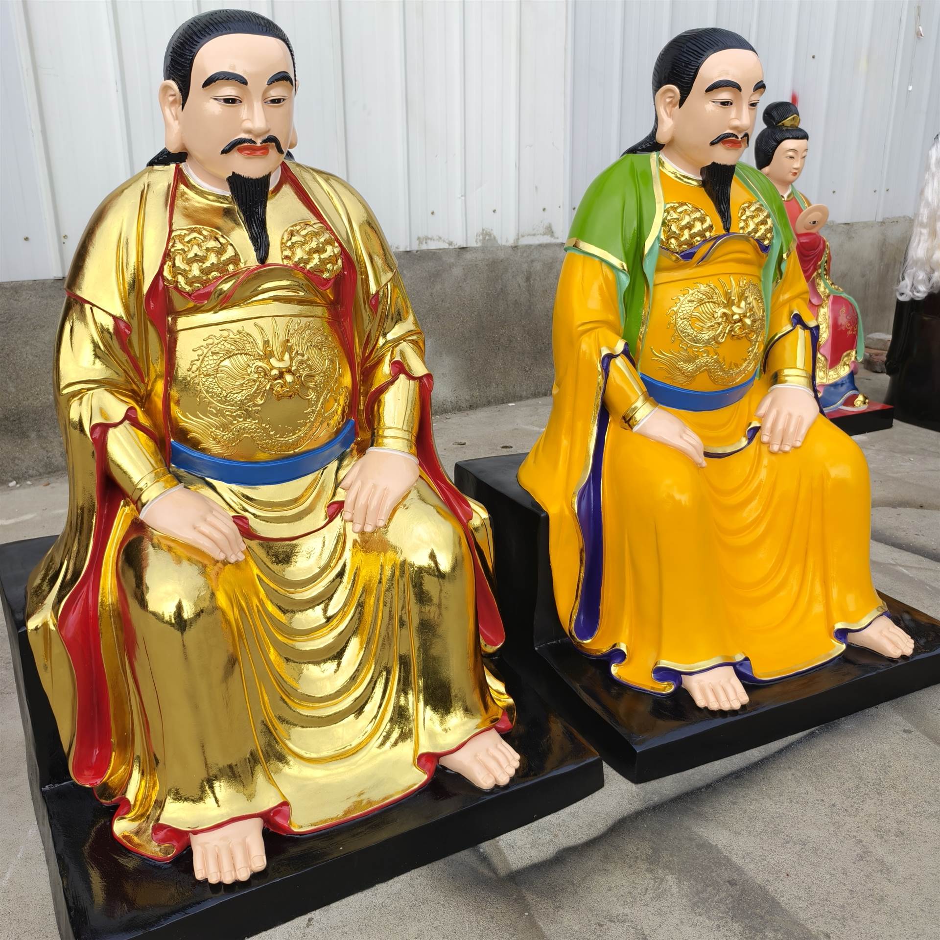 寺庙玻璃钢雕刻紫微大帝麾下四大护法神将真武大帝天蓬元帅塑像