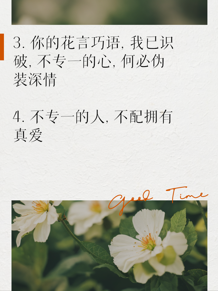 关于专一的唯美句子