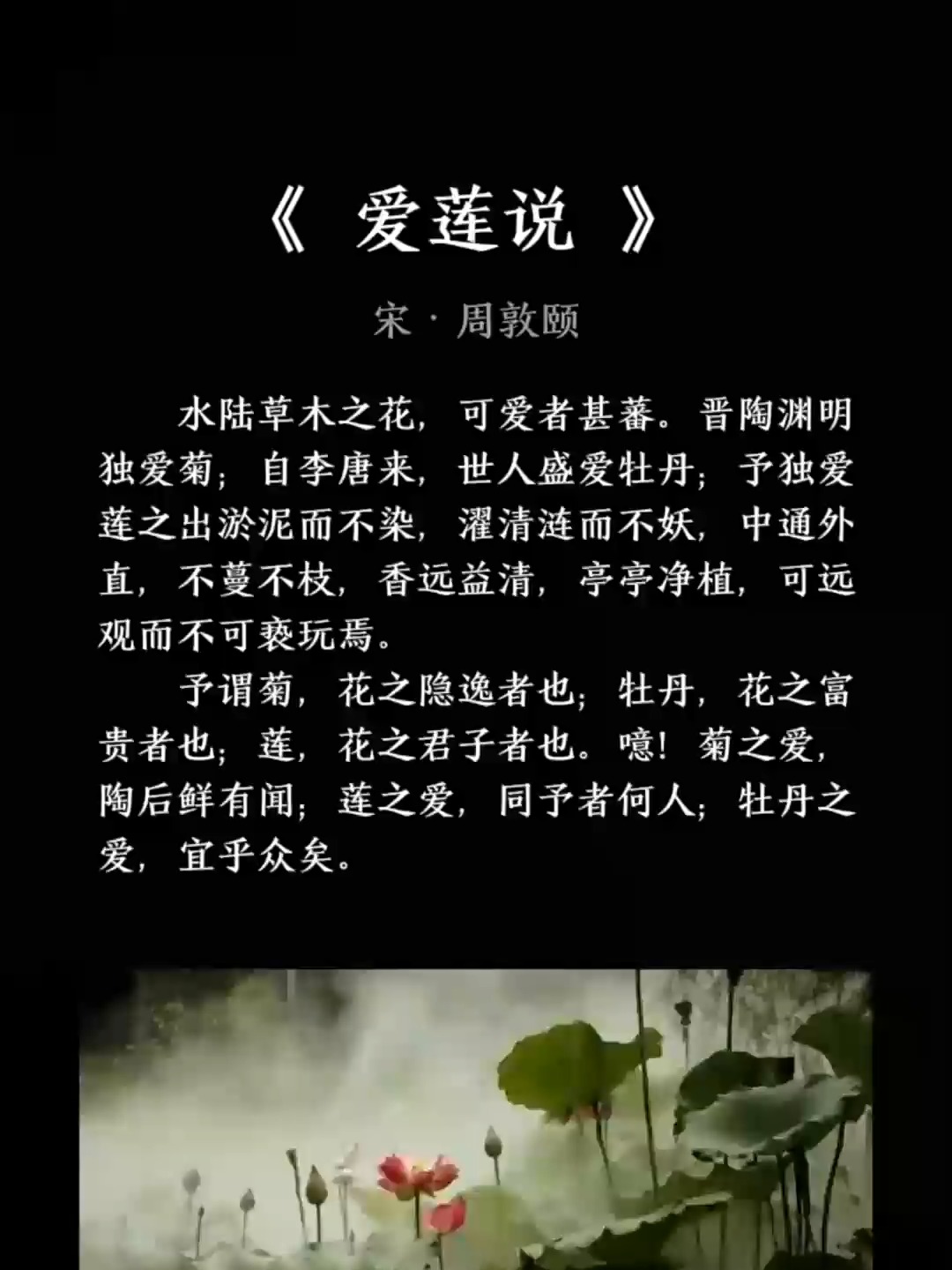 爱莲说作者简介朝代