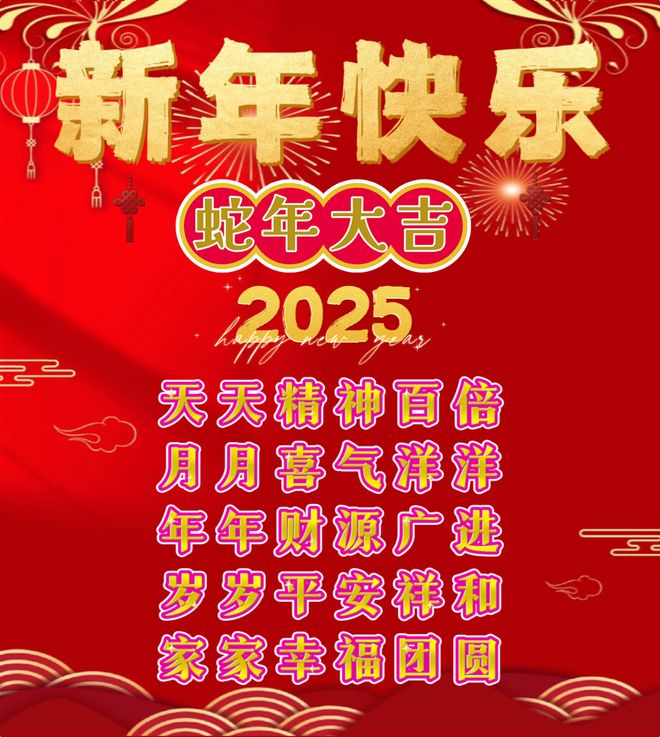祝大家新年快乐的祝福语!