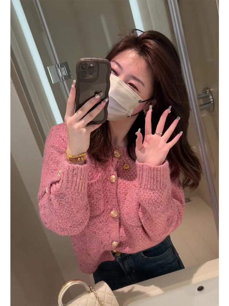粉色毛衣搭配什么外套女