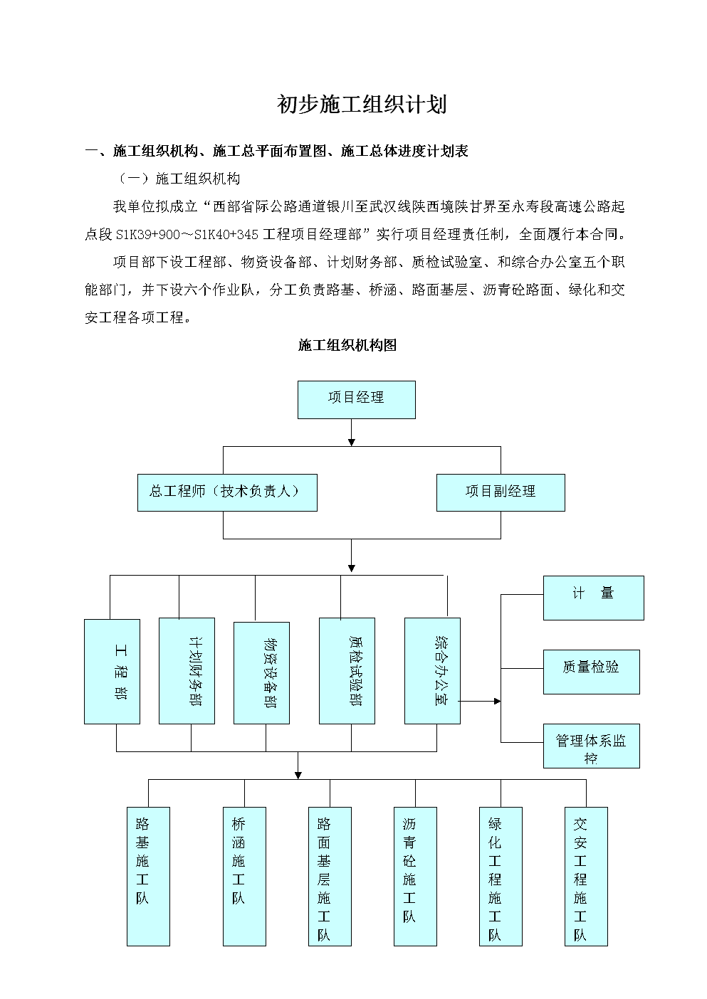 施工组织设计包括什么内容