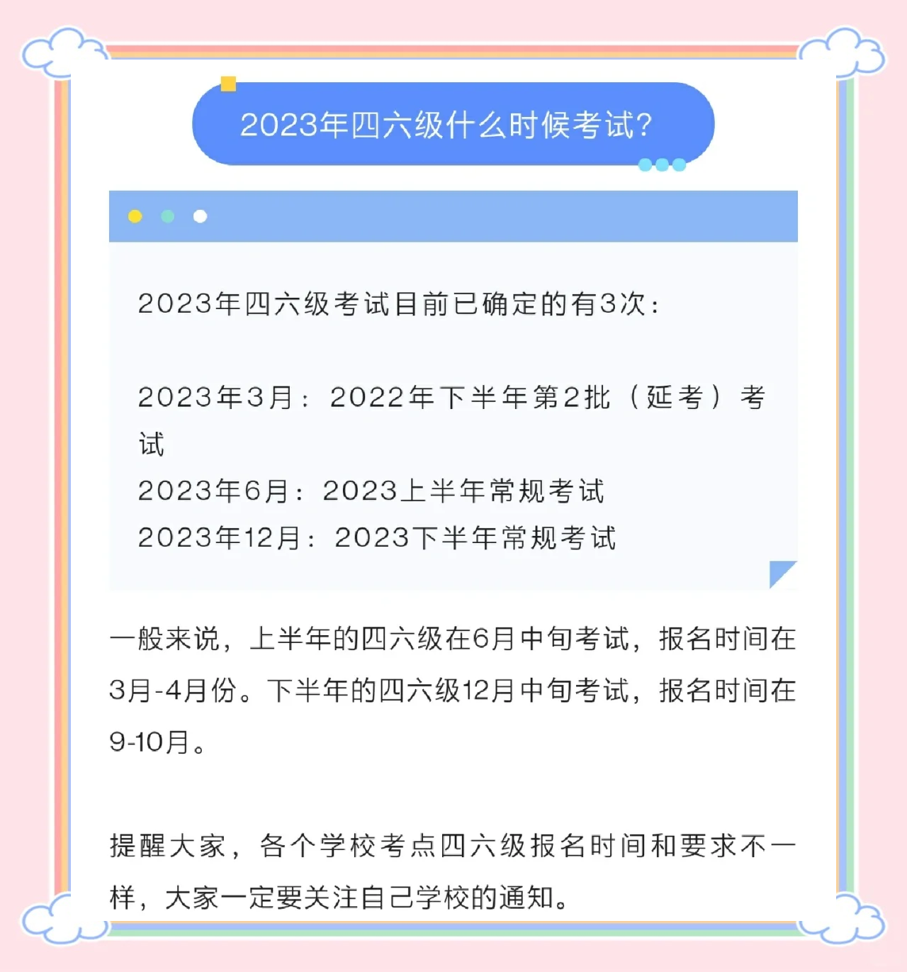 大学四六级考试时间多长啊