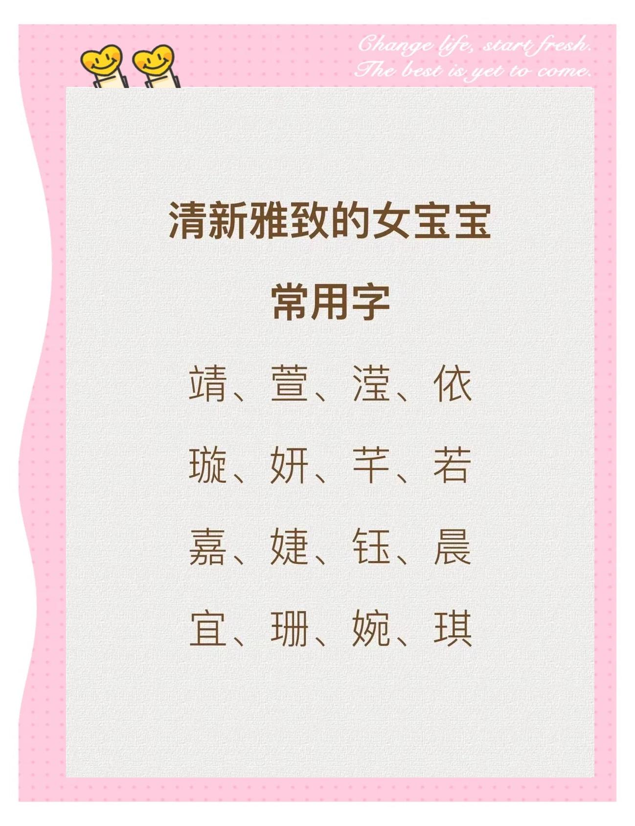 女宝宝取名字大全集2021免费