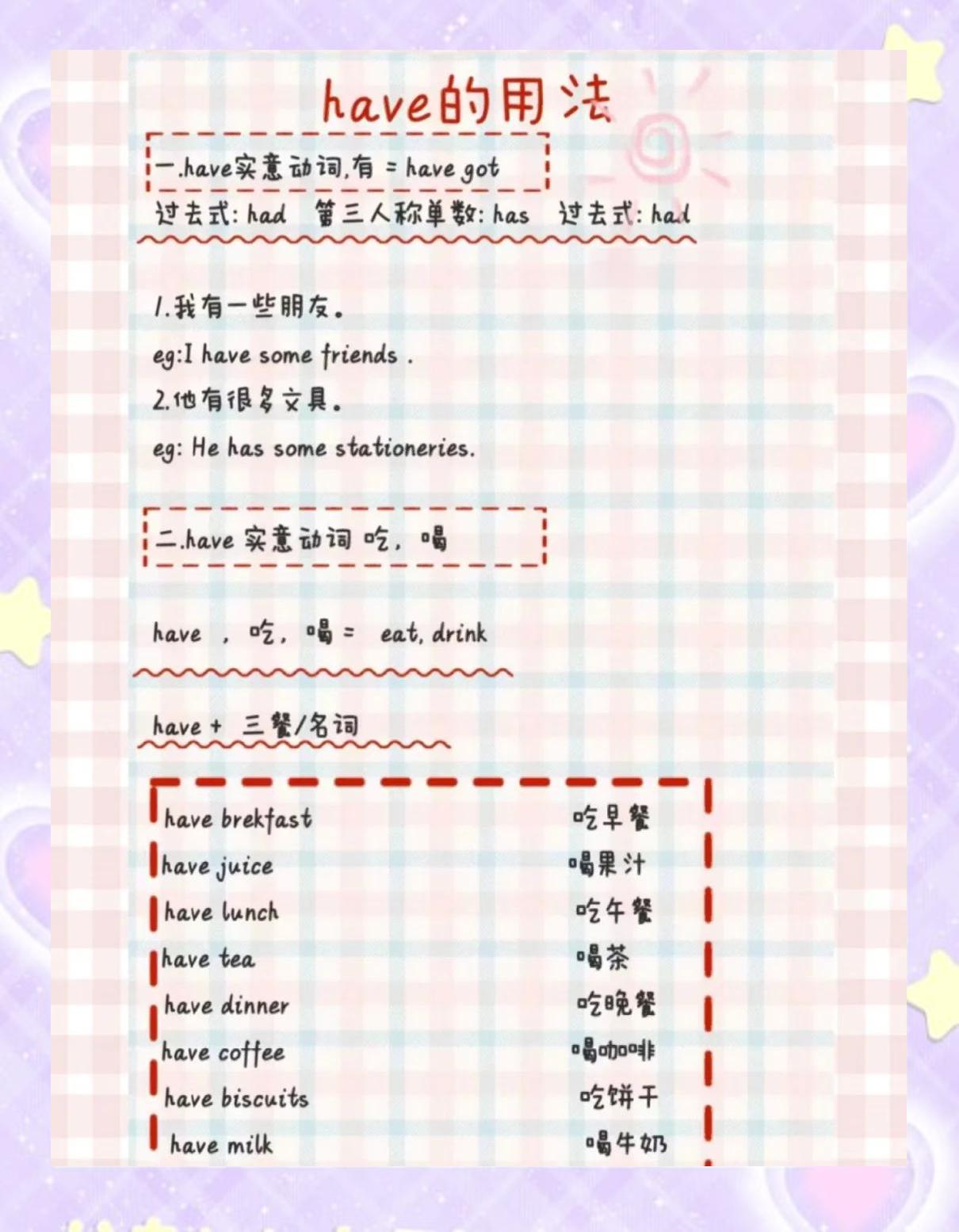 喝用英语怎么读过去式