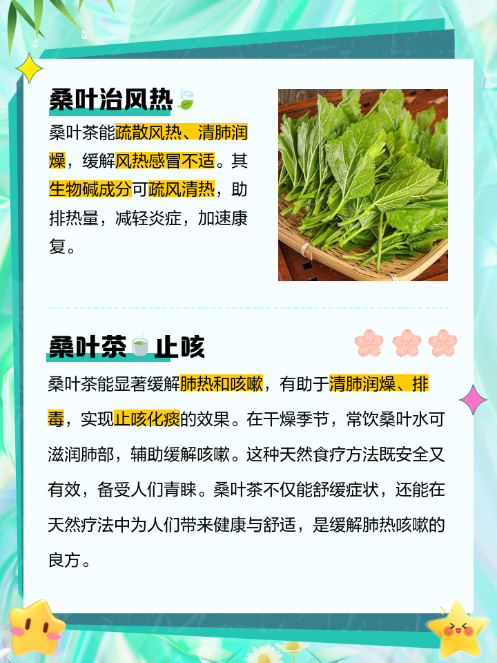 火麻仁桑叶茶有什么作用