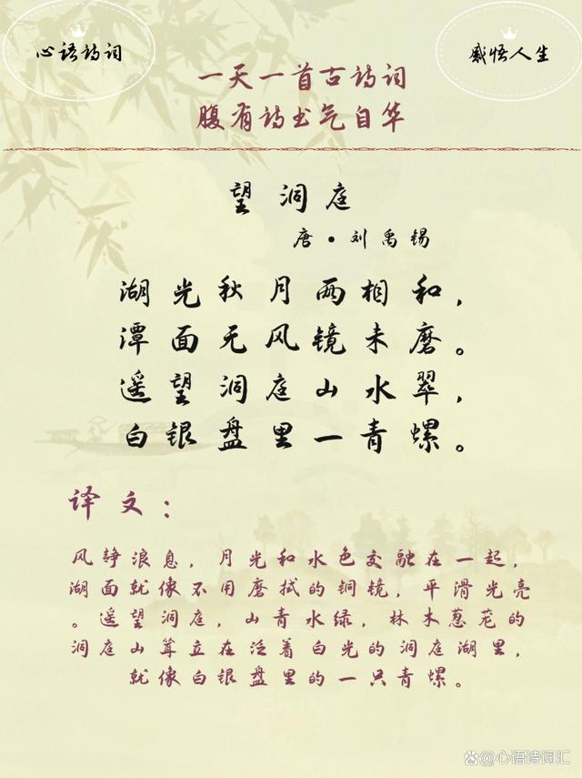 望洞庭古诗意思的诗意