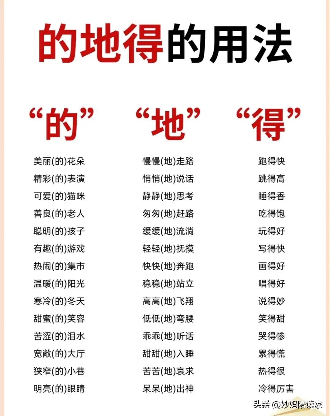 地组词de两个字的词语有什么