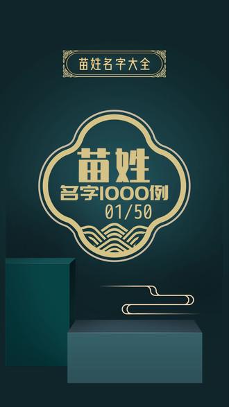 男孩姓苗叫什么好