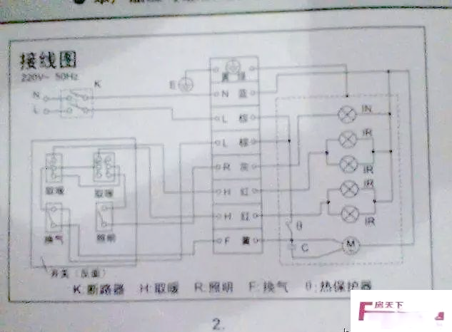 老式四个灯的浴霸接法视频