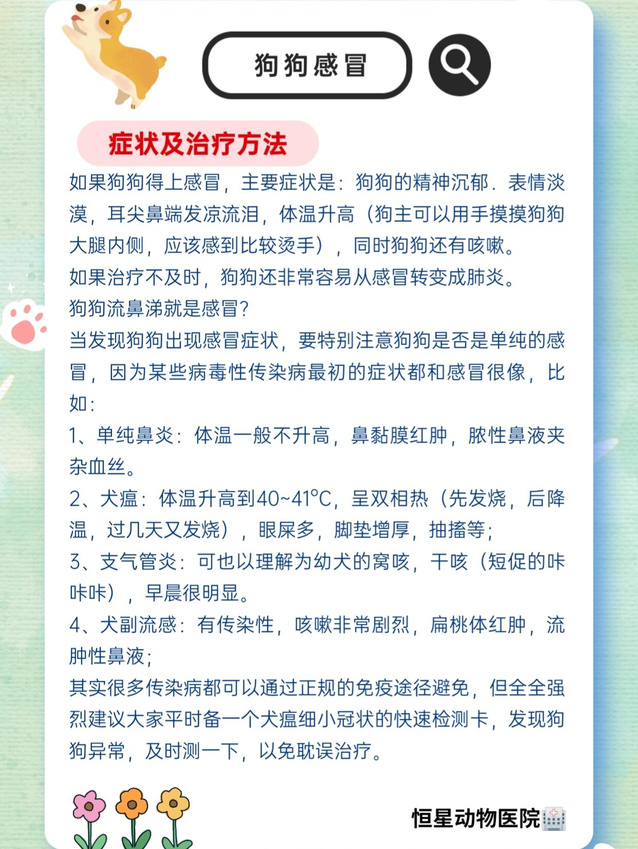 两个月的狗狗感冒会自愈吗