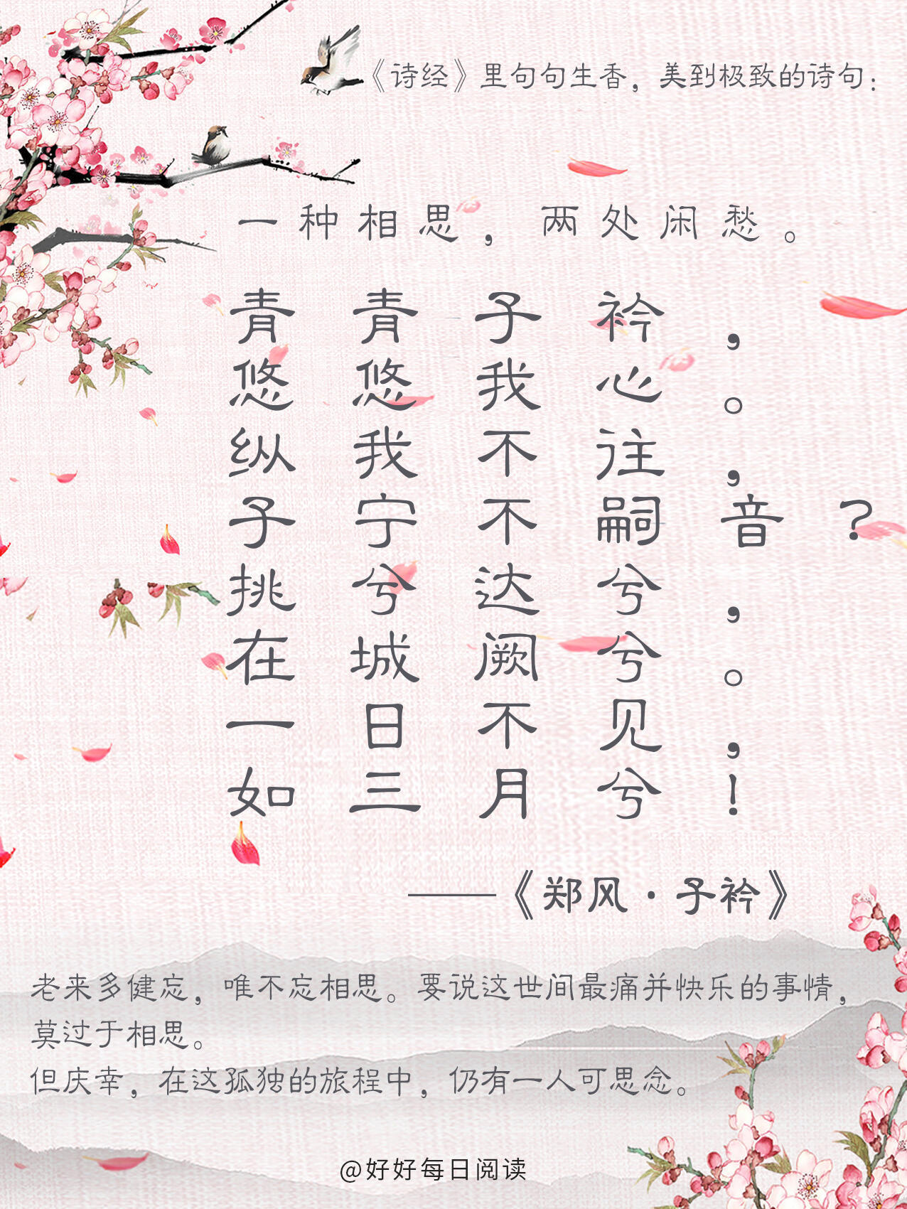 出自诗经的唯美句子有哪些