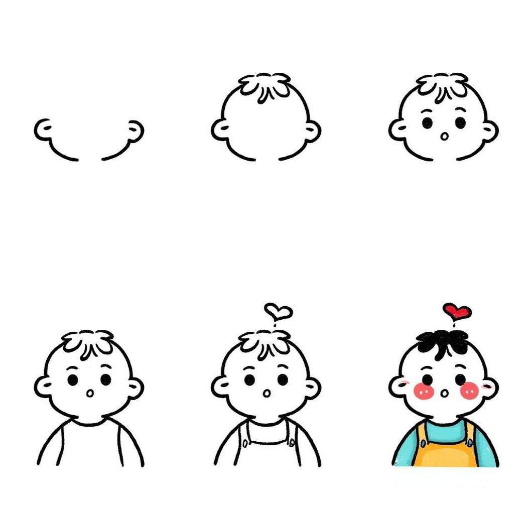 小人简笔画 萌系教程