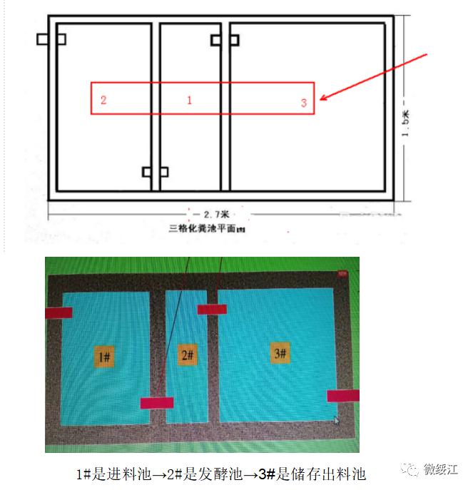 农村三格化粪池进出管的安装