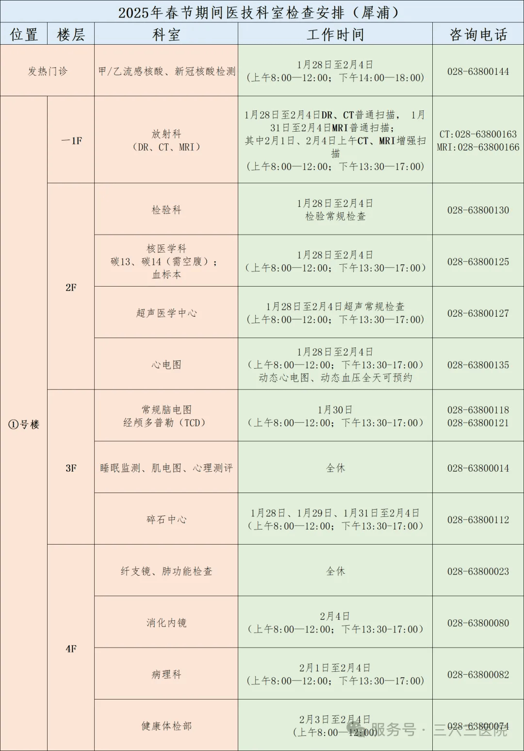 医院几点上下班时间表