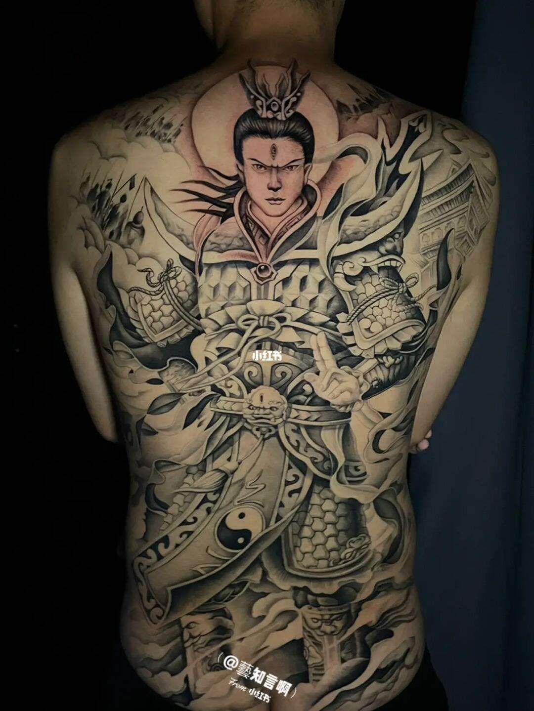 纹身二郎神彩色大全图片