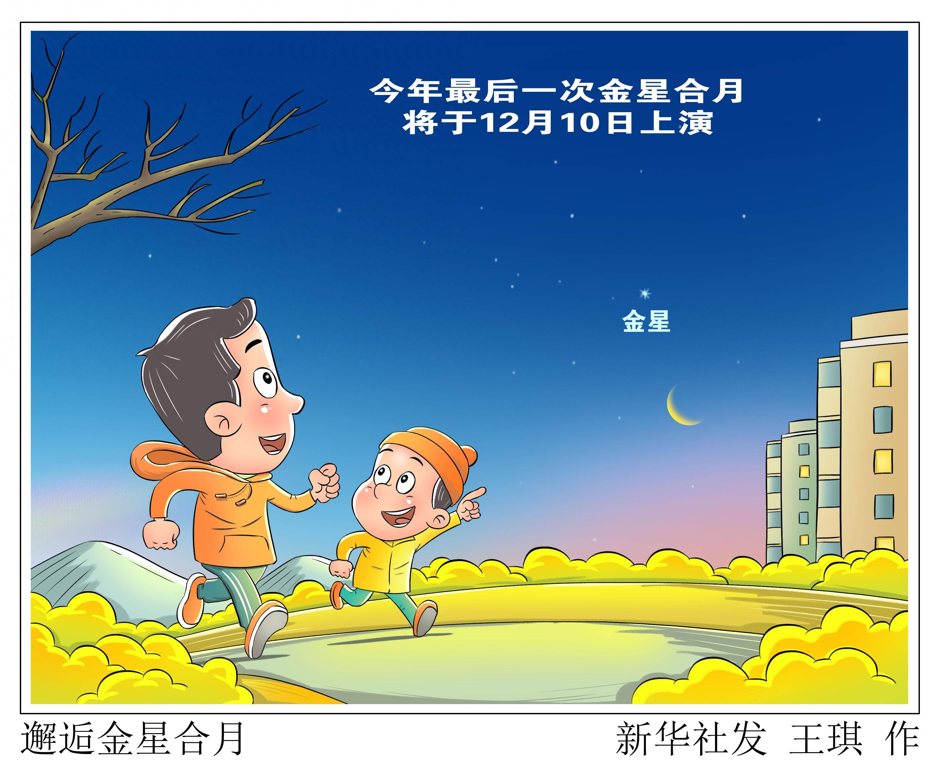 金星合月示意图