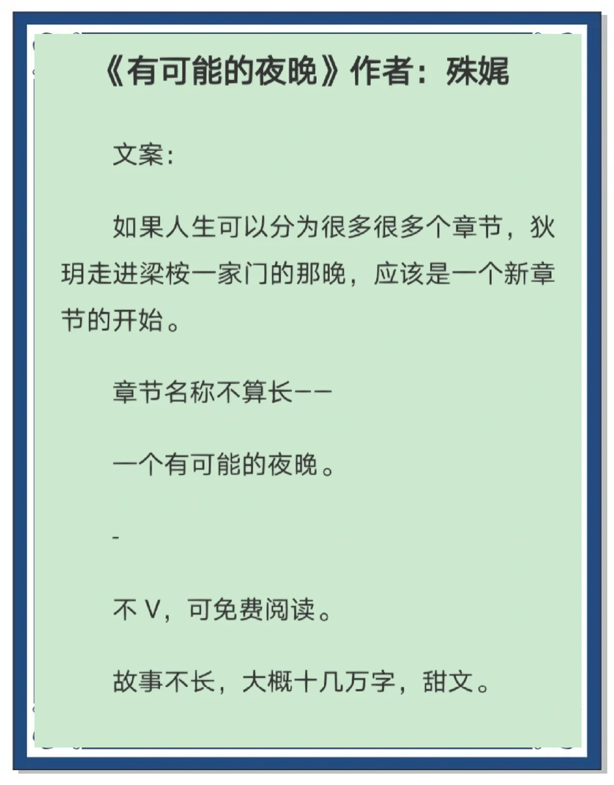 有可能的夜晚歌词含义
