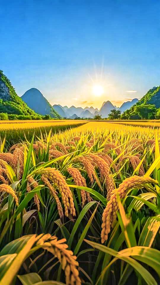 梦见稻谷熟了一片金黄大丰收