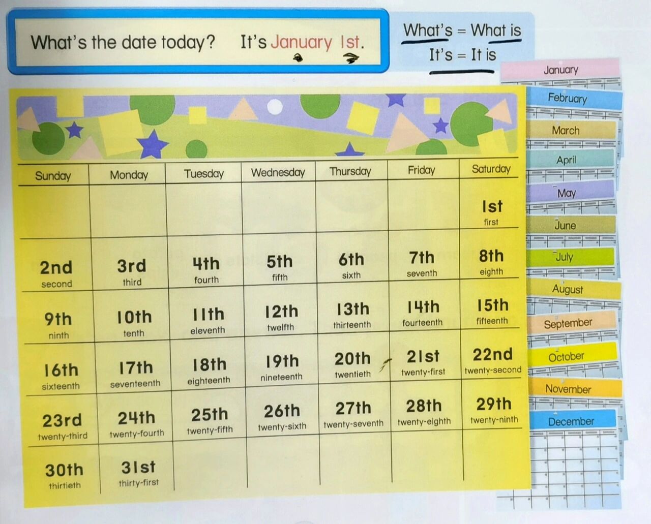 英语表达日期的方法3种