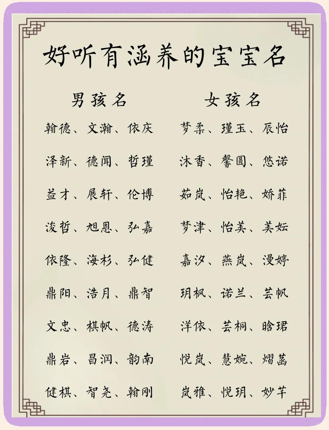 双胞胎女孩小名独特的