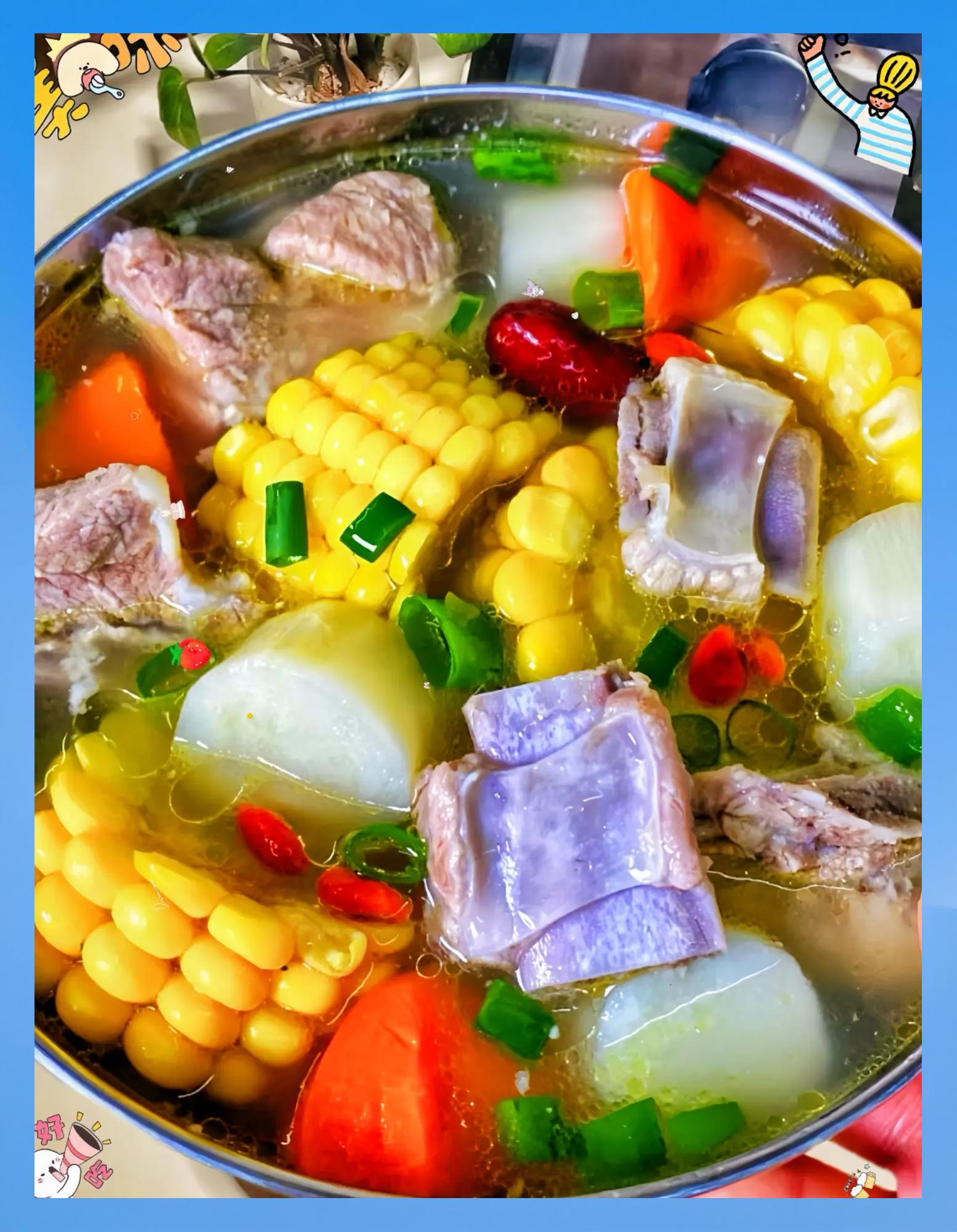 排骨山药玉米汤的做法视频