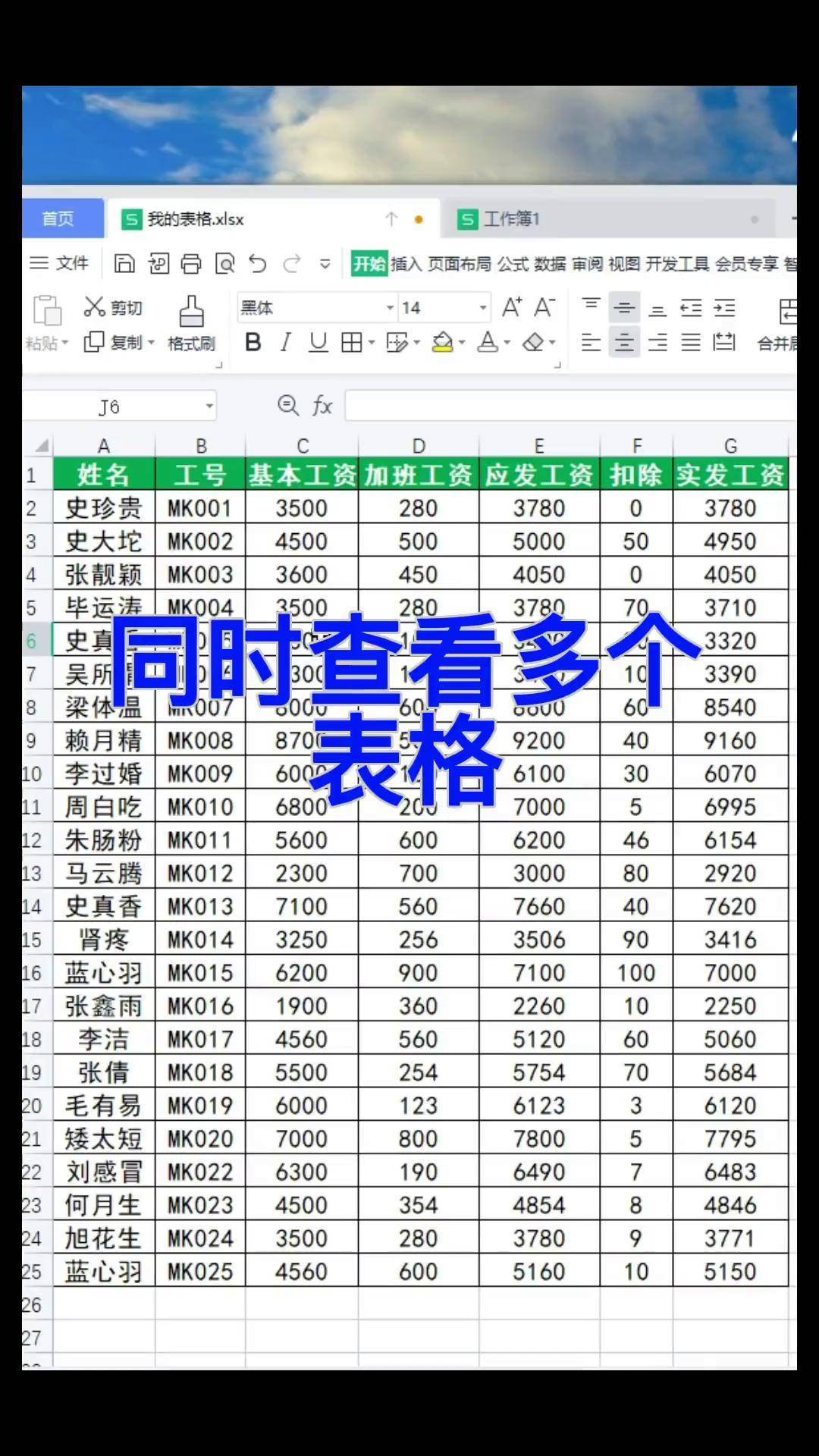 表格初级入门教程