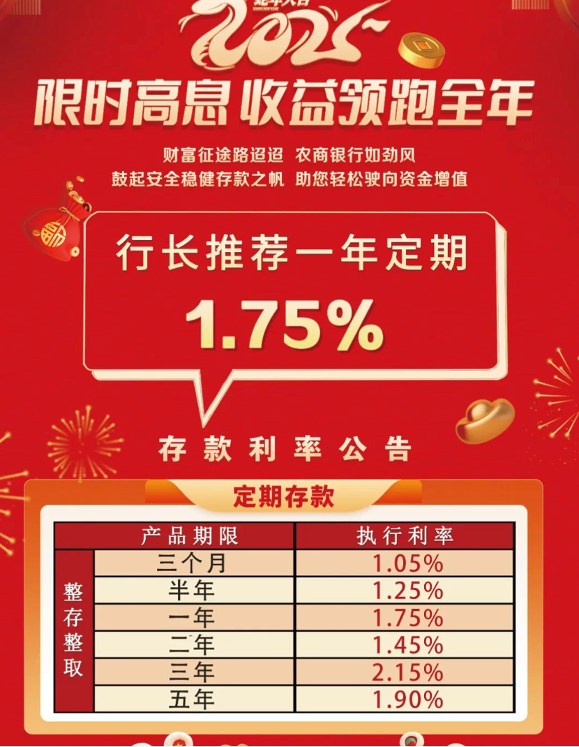 10万存定期5年利息多少