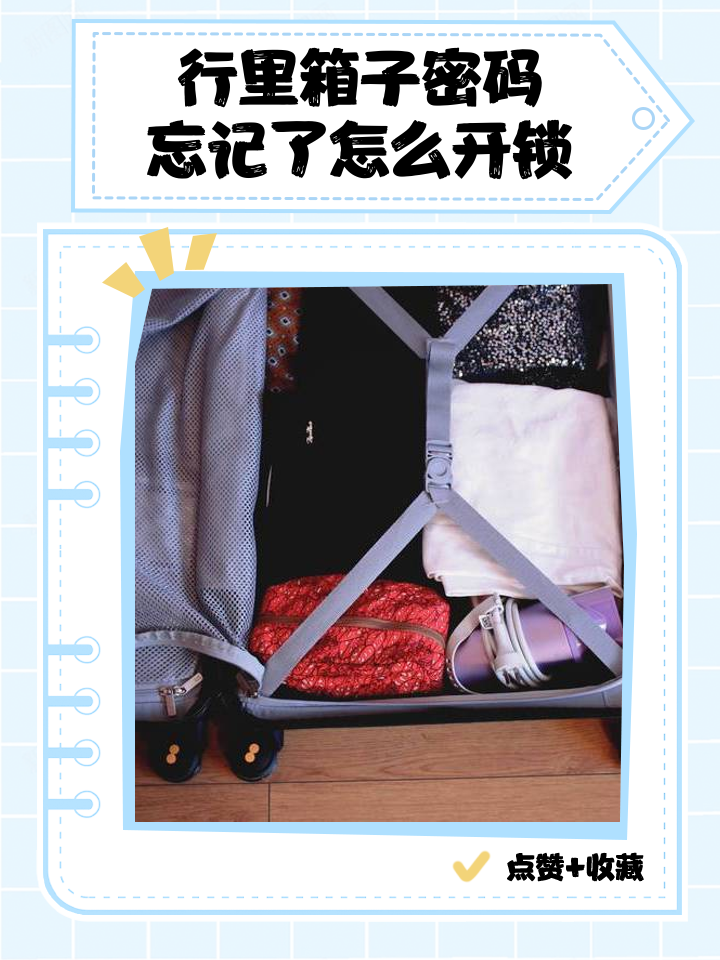 皮箱锁忘记密码了怎么开