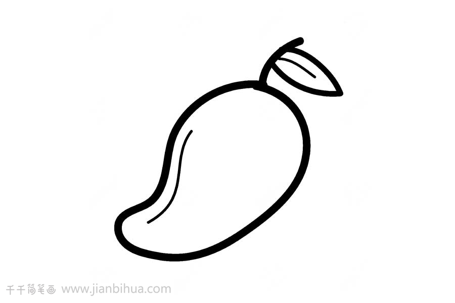 芒果简笔画儿童画