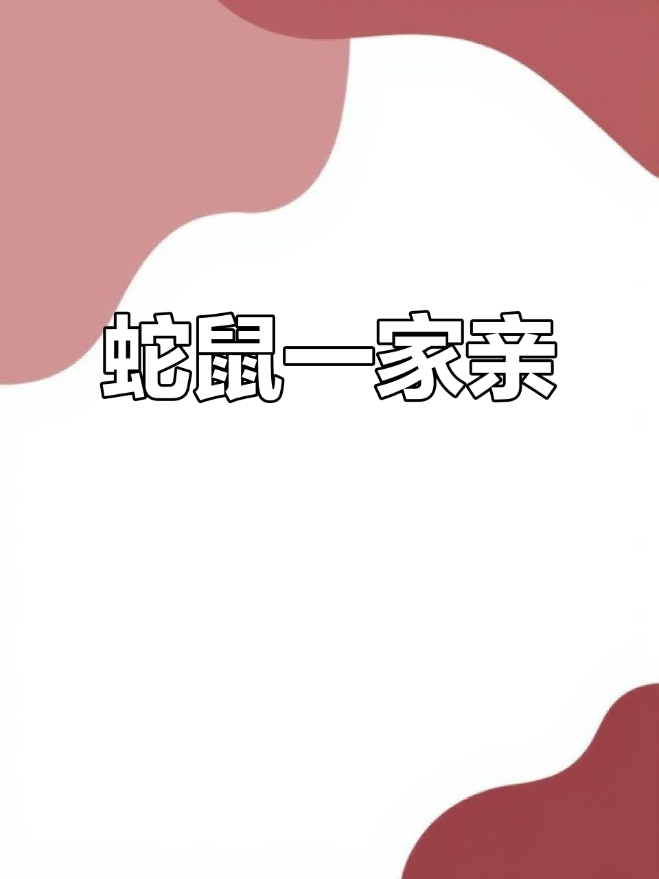 蛇鼠一家亲指哪一生肖最好呢