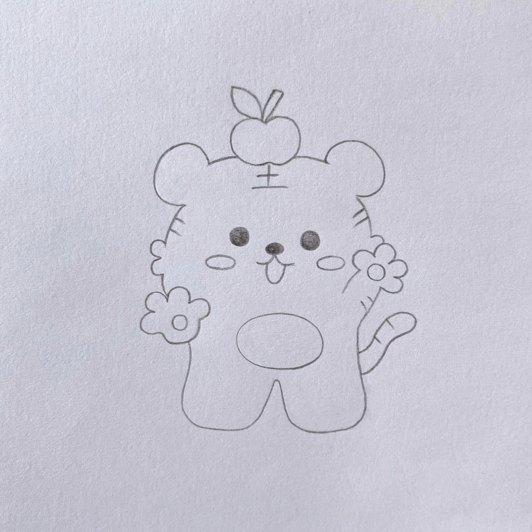 儿童简笔画老虎怎么画