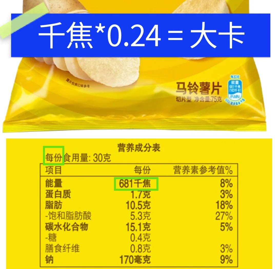 一千焦等于多少卡路里热量